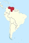 Karta - Venezuela i Sydamerika